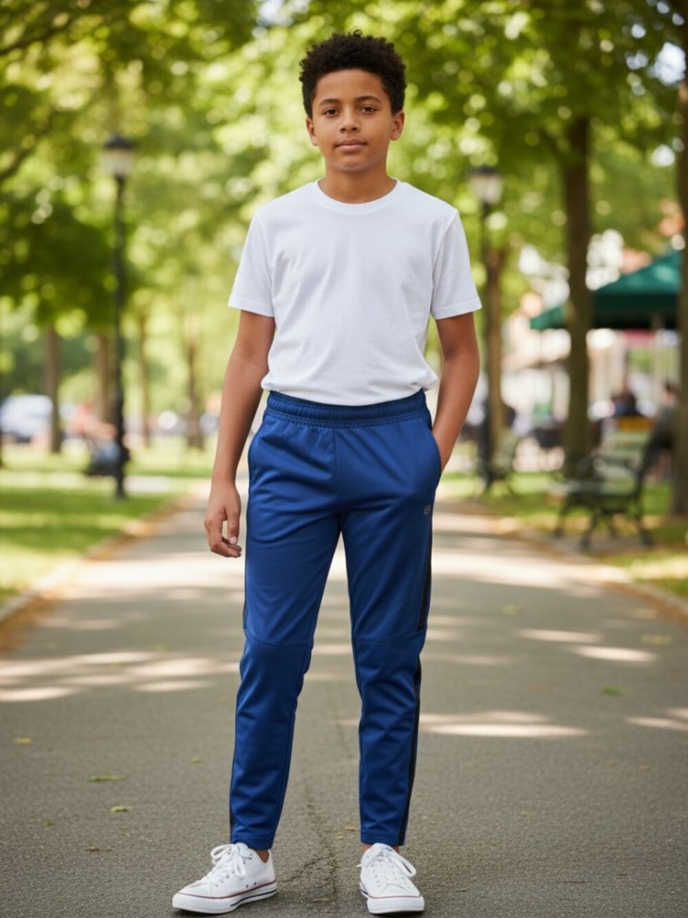 Layer 8 Boys Royal Blue Track Pants Size L (10-12) EUC